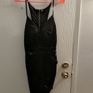 Black sequin dress